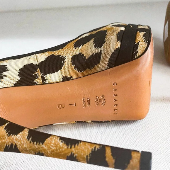 Casadei Animal Print Cheetah  Super High Sexy Stiletto Heels 7B - Picture 8 of 8